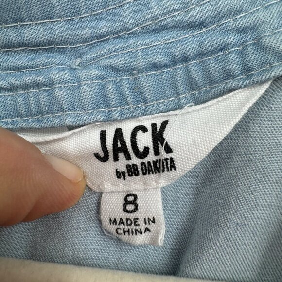 Jack BB Dakota Suko Jumpsuit Washed out Chambray Size  8 Romper Pants Blue - Picture 2 of 11